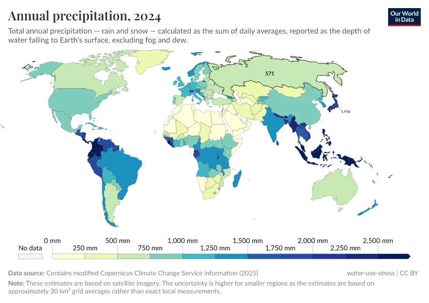 A thumbnail of the "Annual precipitation" chart