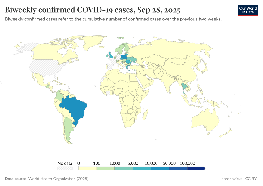 A thumbnail of the "Biweekly confirmed COVID-19 cases" chart