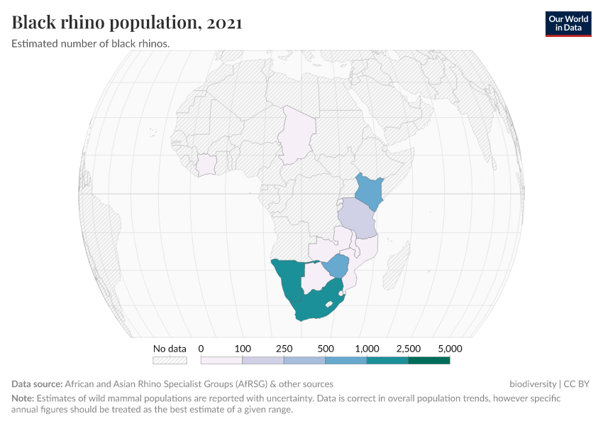 A thumbnail of the "Black rhino population" chart