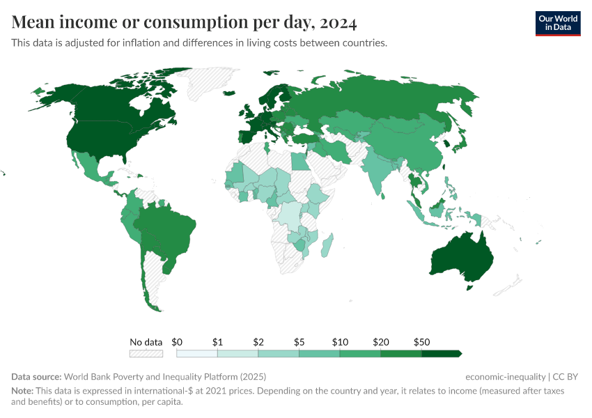A thumbnail of the "Mean income or consumption per day" chart