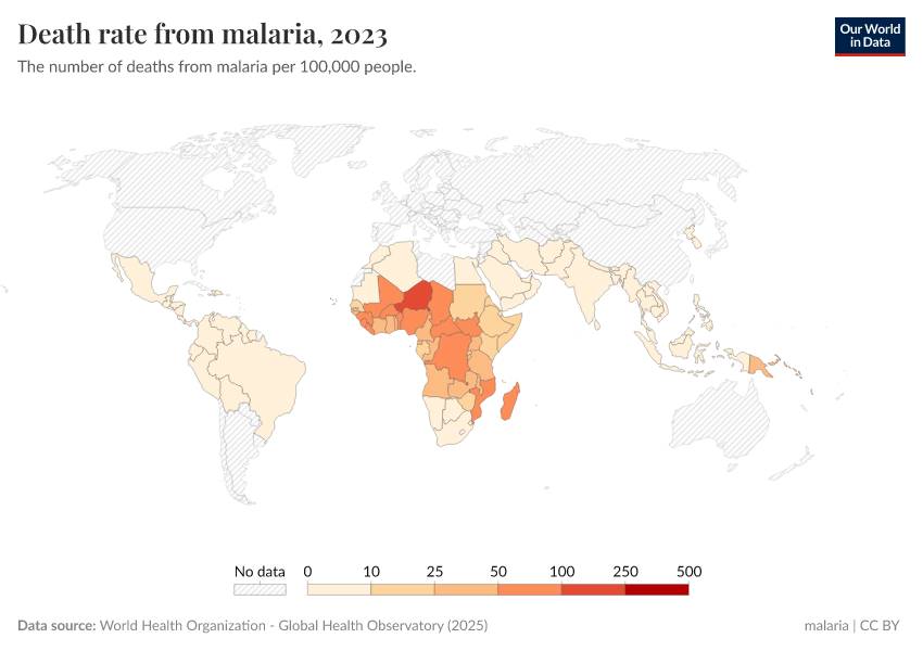 A thumbnail of the "Death rate from malaria" chart