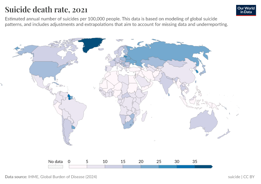 A thumbnail of the "Suicide death rate" chart