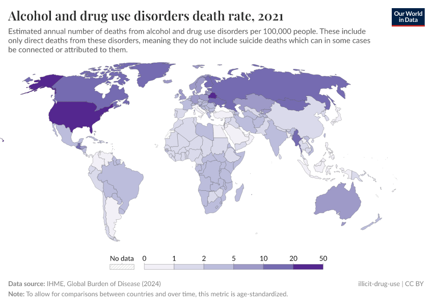 A thumbnail of the "Alcohol and drug use disorders death rate" chart