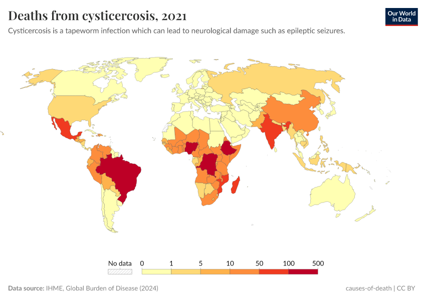 A thumbnail of the "Deaths from cysticercosis" chart