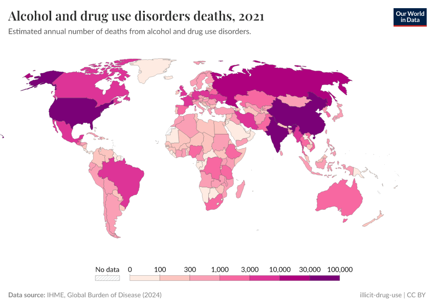 A thumbnail of the "Alcohol and drug use disorders deaths" chart