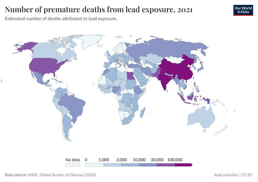 A thumbnail of the "Number of premature deaths from lead exposure" chart