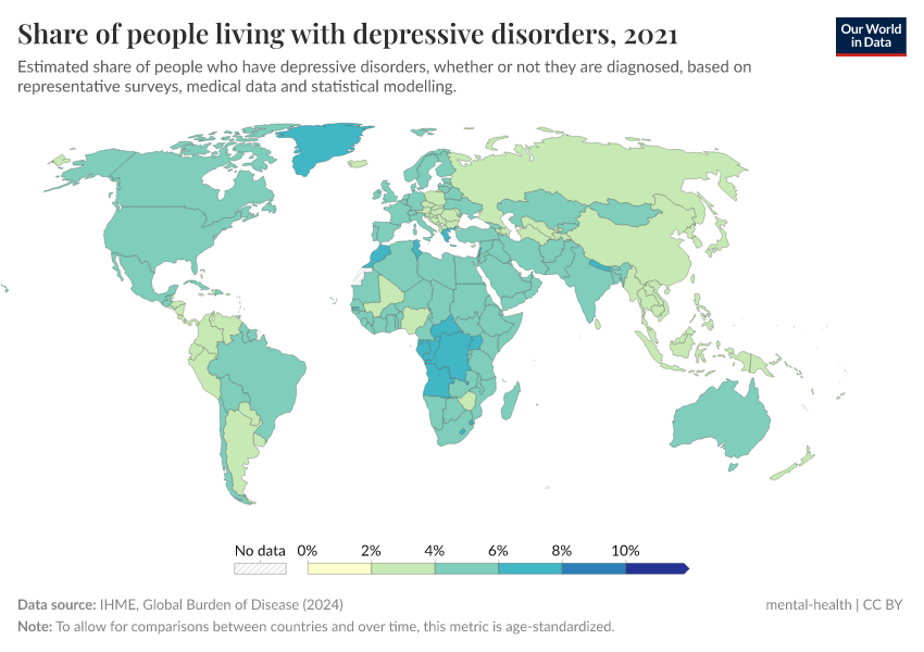 A thumbnail of the "Depressive disorders prevalence" chart