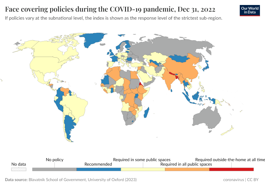 A thumbnail of the "Face covering policies during the COVID-19 pandemic" chart