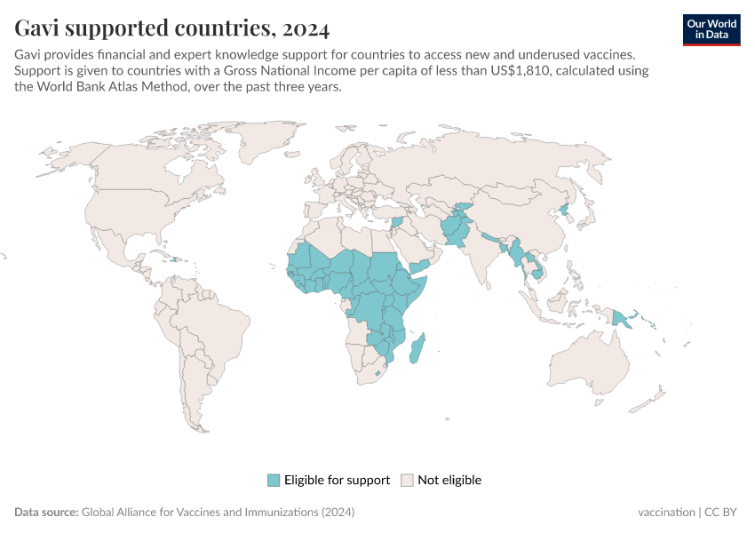A thumbnail of the "Gavi supported countries" chart
