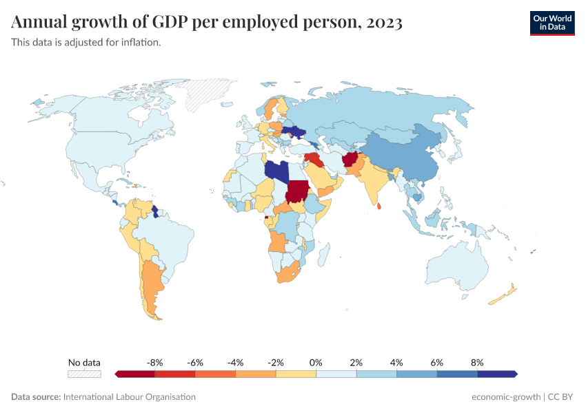 A thumbnail of the "Annual growth of GDP per employed person" chart