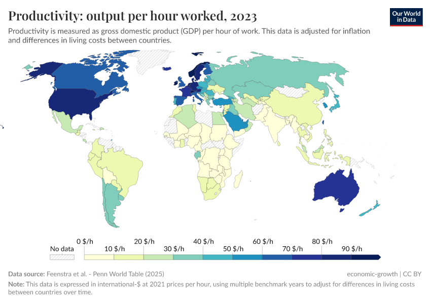 A thumbnail of the "Productivity: output per hour worked" chart