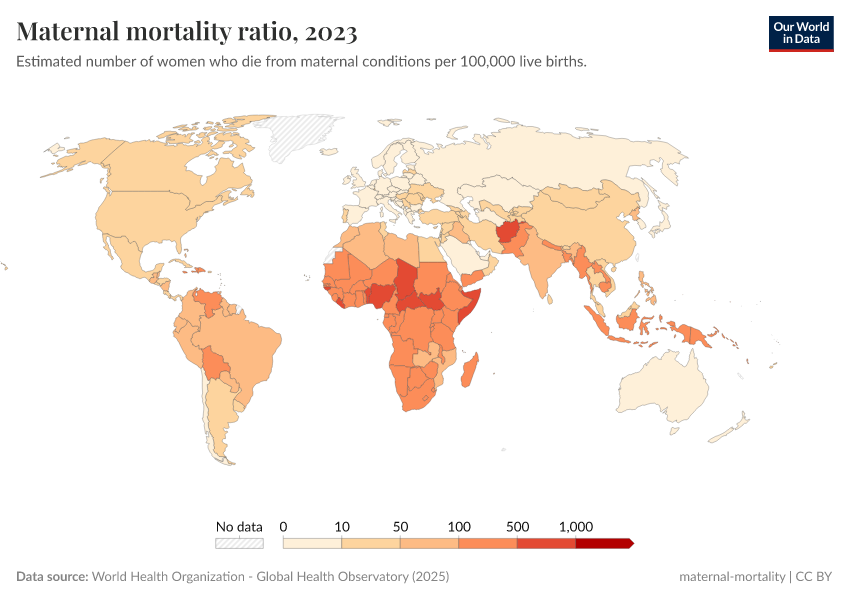 A thumbnail of the "Maternal mortality ratio" chart
