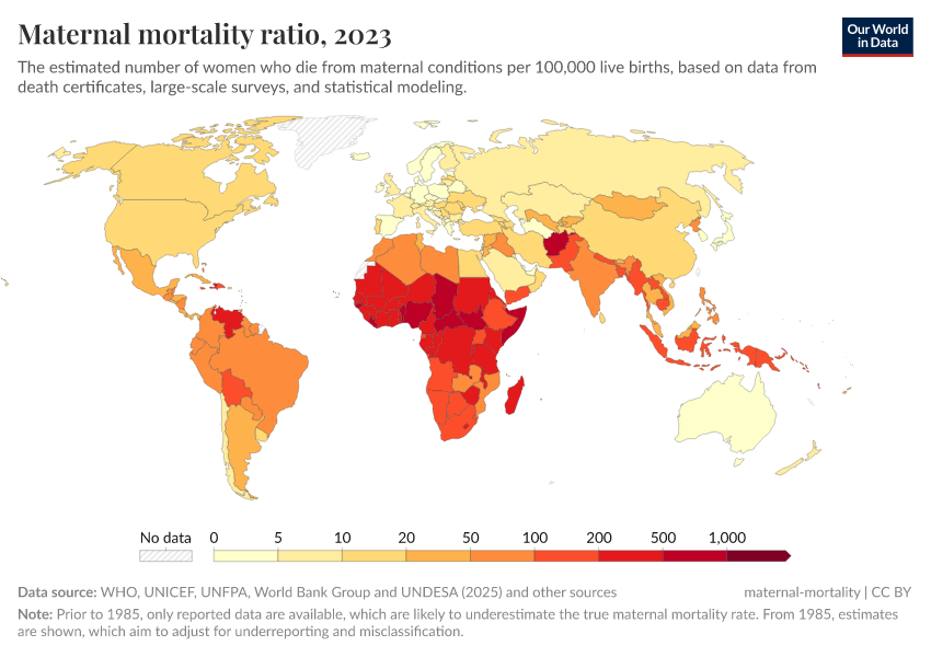 A thumbnail of the "Maternal mortality ratio" chart