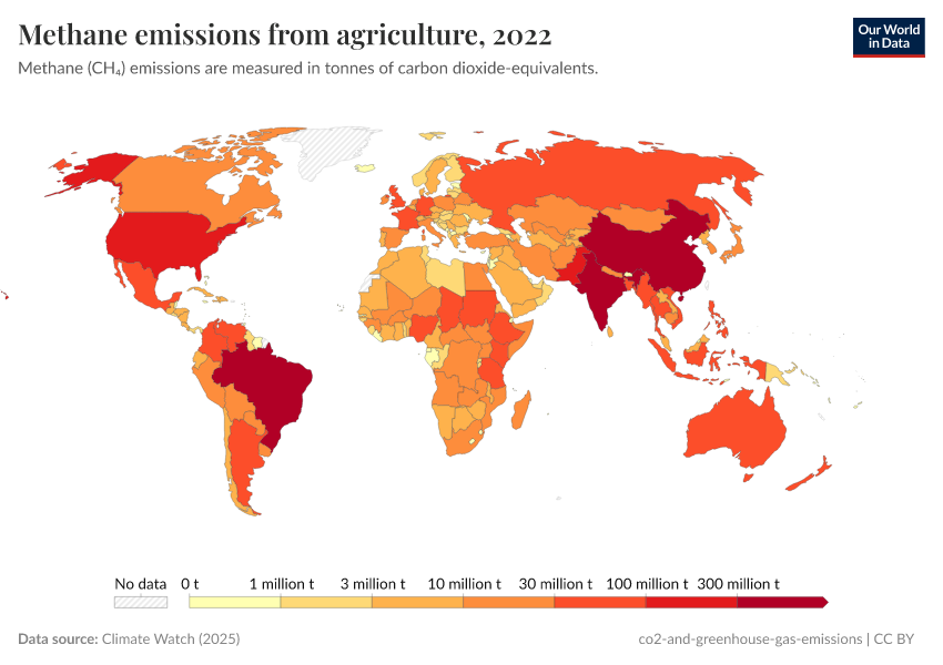 A thumbnail of the "Methane emissions from agriculture" chart