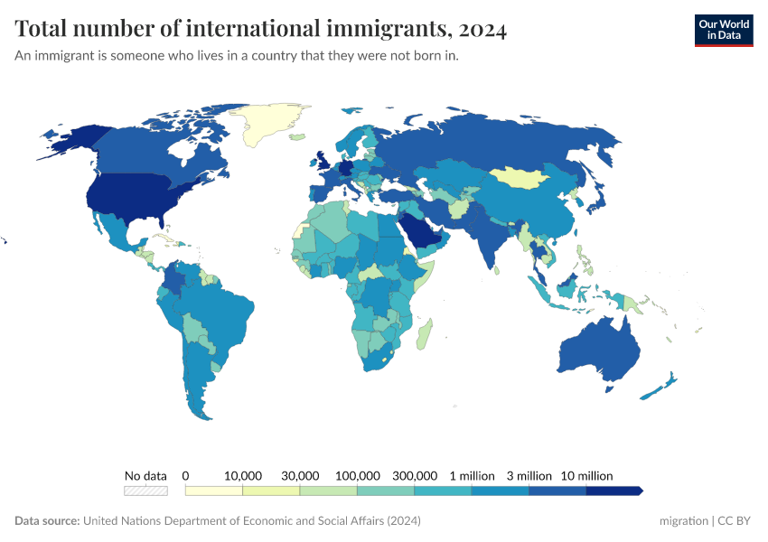 A thumbnail of the "Total number of international immigrants" chart