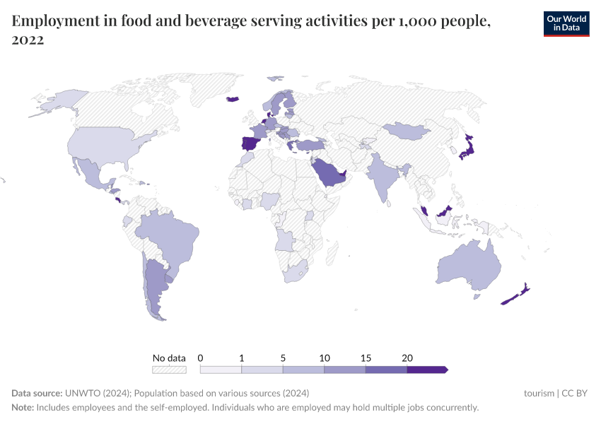 A thumbnail of the "Employment in food and beverage serving activities per 1,000 people" chart