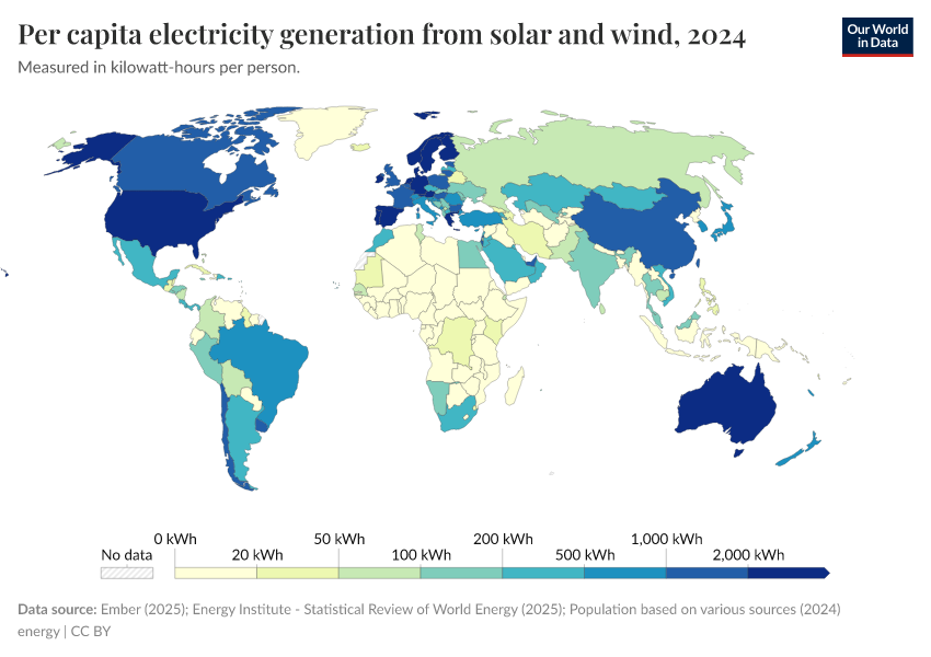 A thumbnail of the "Per capita electricity generation from solar and wind" chart