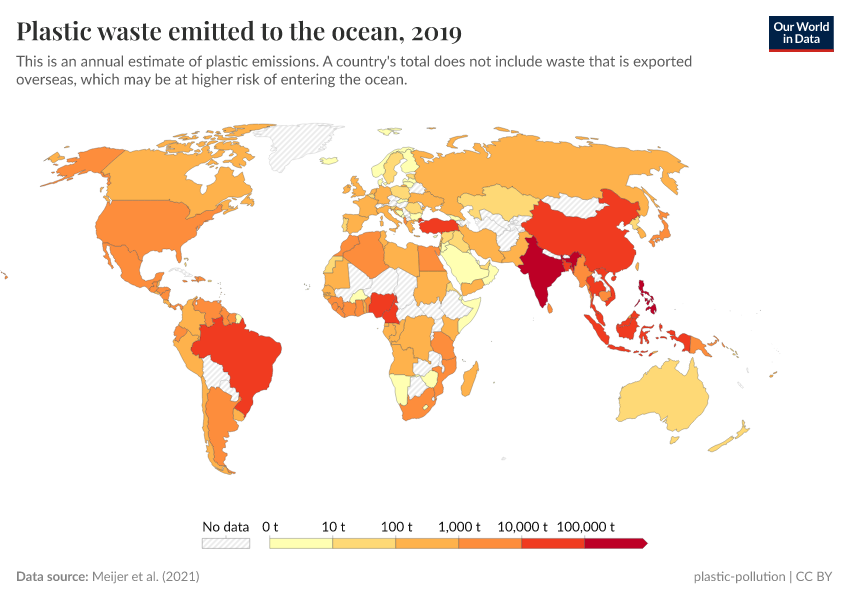 A thumbnail of the "Plastic waste emitted to the ocean" chart