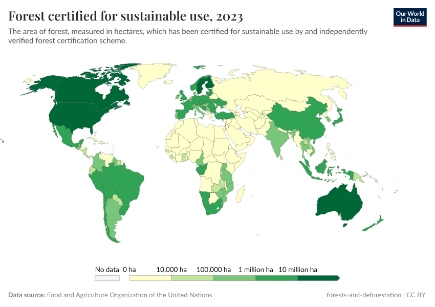 A thumbnail of the "Forest certified for sustainable use" chart