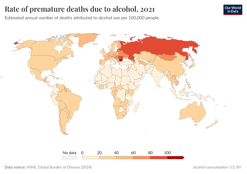 A thumbnail of the "Rate of premature deaths due to alcohol" chart