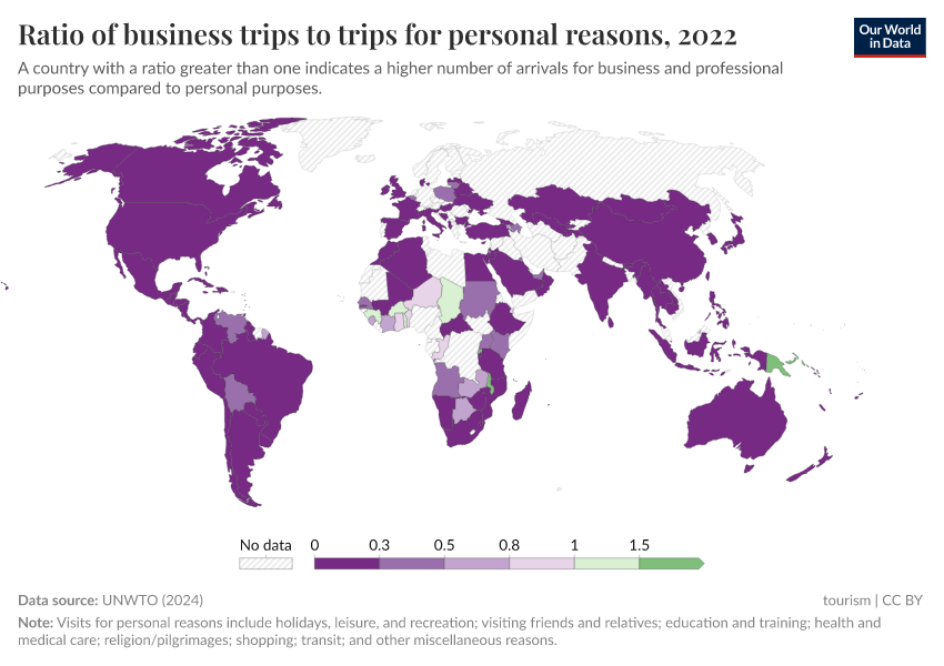 A thumbnail of the "Ratio of business trips to trips for personal reasons" chart