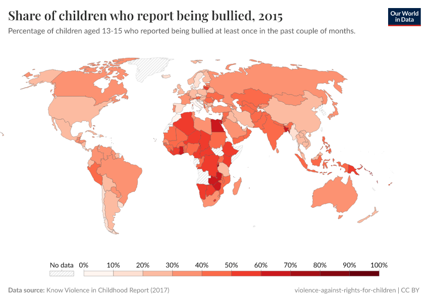 A thumbnail of the "Share of children who report being bullied" chart