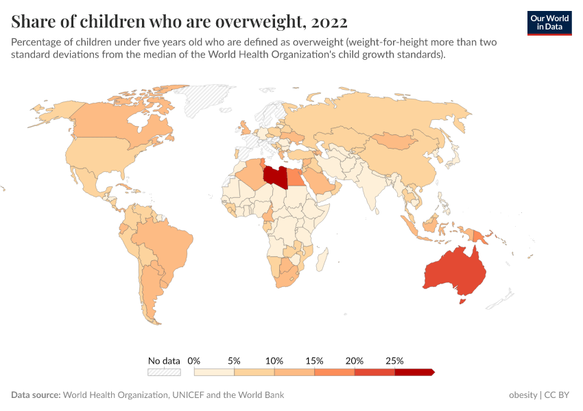 A thumbnail of the "Share of children who are overweight" chart