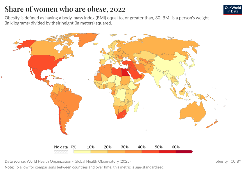 A thumbnail of the "Share of women who are obese" chart