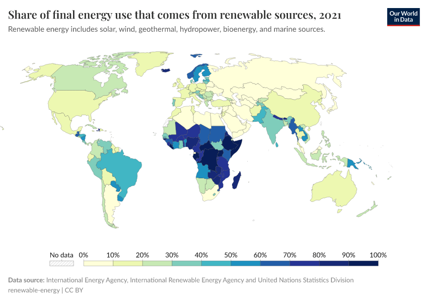 A thumbnail of the "Share of final energy use that comes from renewable sources" chart