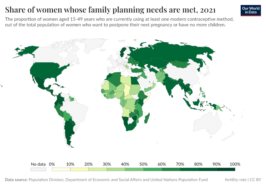 A thumbnail of the "Share of women whose family planning needs are met" chart