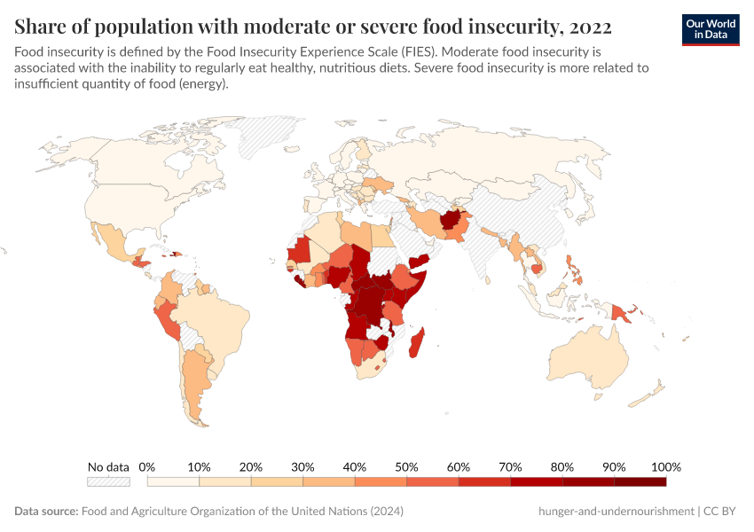 A thumbnail of the "Share of population with moderate or severe food insecurity" chart