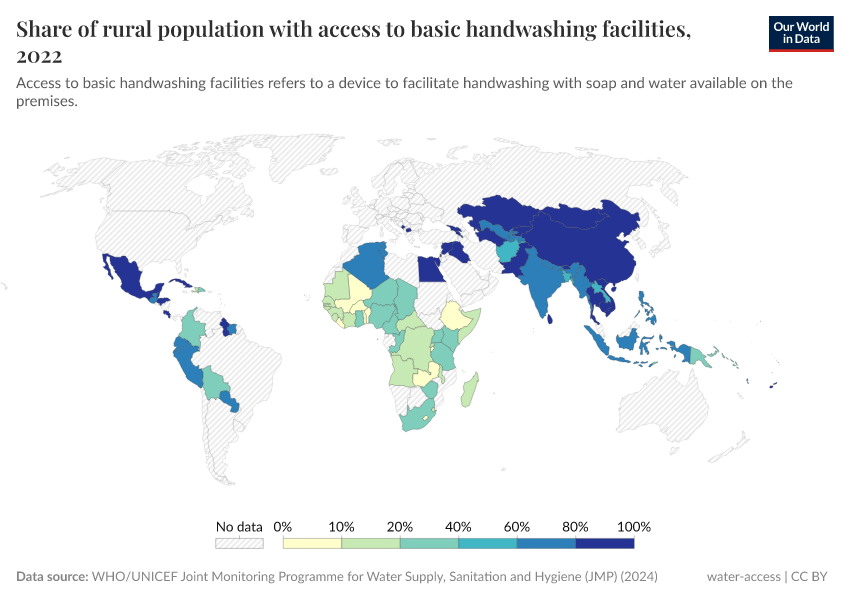 A thumbnail of the "Share of rural population with access to basic handwashing facilities" chart