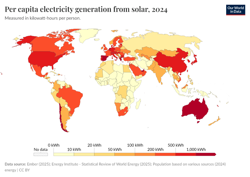 A thumbnail of the "Per capita electricity generation from solar" chart