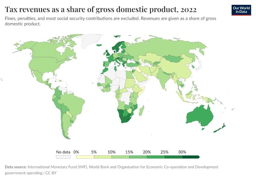A thumbnail of the "Tax revenues as a share of gross domestic product" chart